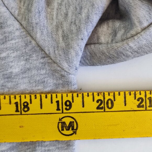 Puma sweatshirt / track jacket full zip printed sleeve light grey woman's size L - Picture 9 of 10